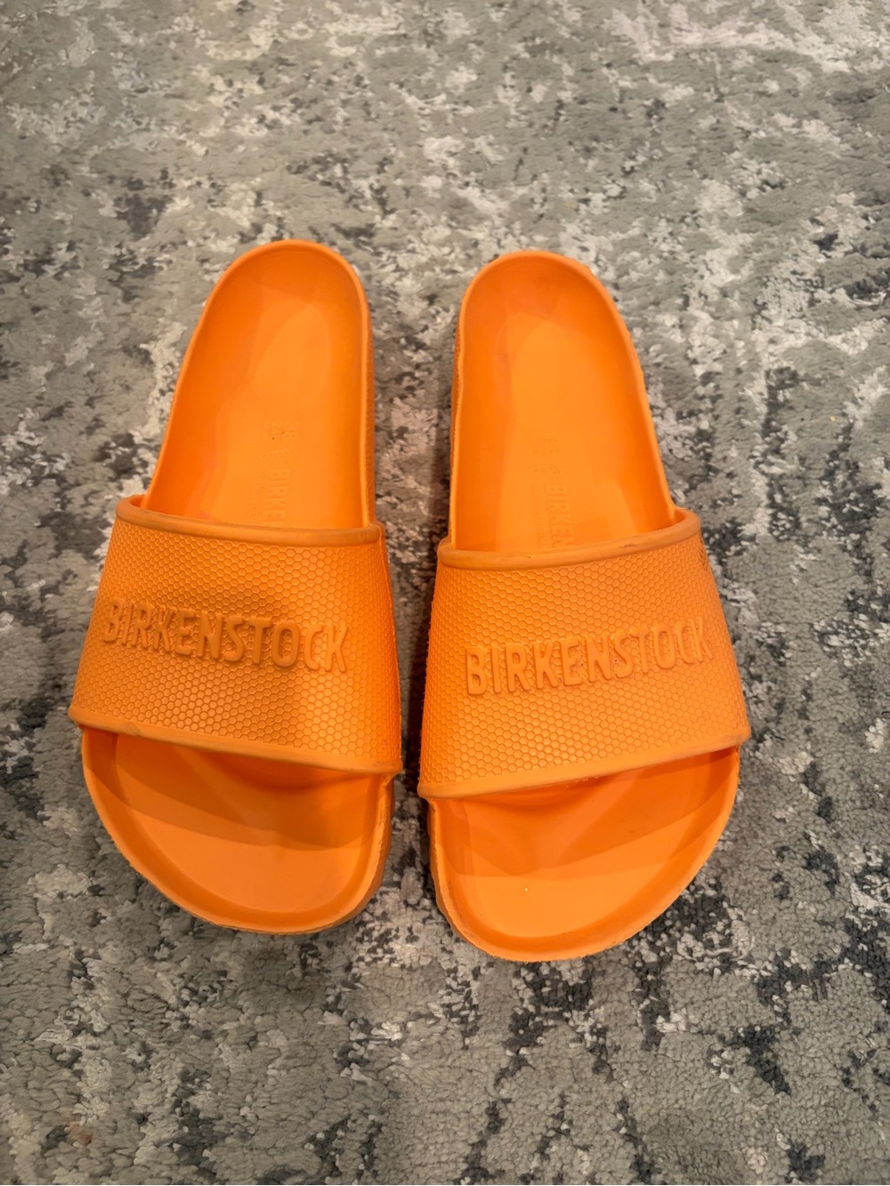 Birkenstock slides orange